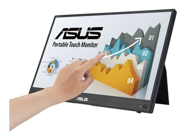 ASUS ZenScreen - LED-skärm - 16" (15.6" visbar) - bärbar - pekskärm - 1920 x 1080 Full HD (1080p) @ 60 Hz - IPS - 250 cd/m² - 700:1 - 5 ms - Mini HDM
