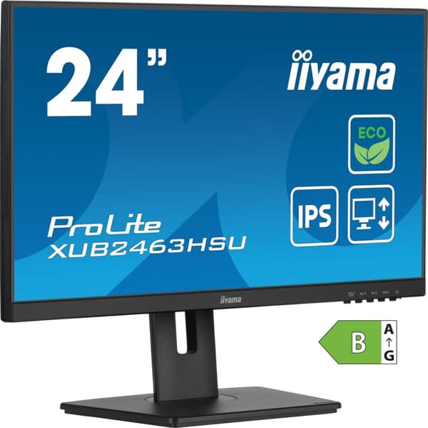 iiyama ProLite XUB2463HSU-B1 computerskærm 61 cm (24") 1920 x 1080 pixels Full HD LED Sort