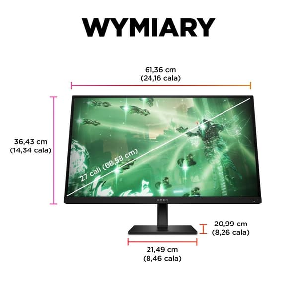 HP OMEN by HP 27q datorskärm 68,6 cm (27") 2560 x 1440 pixlar Quad HD Black