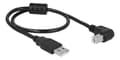Miniatyrbild 1 av 2: DeLOCK Cable USB 2.0 Type-A male > USB 2.0 Type-B male angled 0.5 m