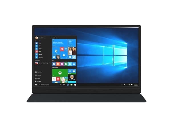 DENVER PMO-15601 - LCD-skjerm - 15.6" - portabel - 1920 x 1080 Full HD (1080p) - IPS - 250 cd/m² - 1000:1 - Mini HDMI, 2xUSB-C - høyttalere - svart