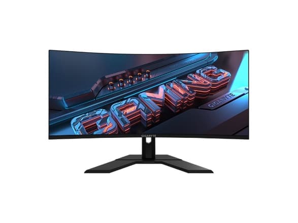 Gigabyte GS34WQC - LED-skjerm - kurvet - 34" - 3440 x 1440 WQHD @ 135 Hz - VA - 300 cd/m² - 4000:1 - 1 ms - 2xHDMI, DisplayPort