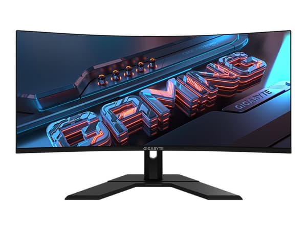 Gigabyte GS34WQC - LED-skjerm - kurvet - 34" - 3440 x 1440 WQHD @ 135 Hz - VA - 300 cd/m² - 4000:1 - 1 ms - 2xHDMI, DisplayPort