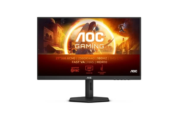 AOC G4 Q27G4XN, 68,6 cm (27"), 2560 x 1440 piksler, Quad HD, LCD, 0,5 ms, Sort, Grå