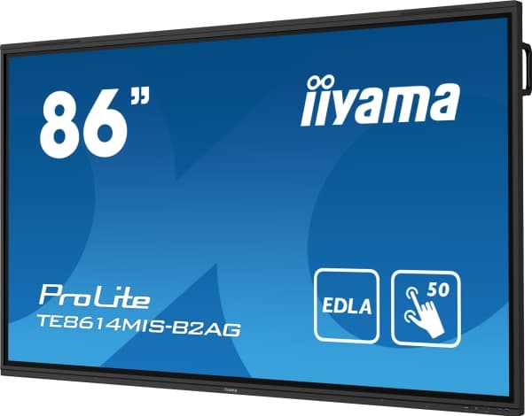 iiyama ProLite TE8614MIS-B2AG - 86" Diagonal klass (85.6" visbar) LED-bakgrundsbelyst LCD-skärm - interaktiv digital skyltning - med beröringsskärm (