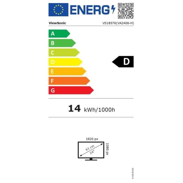 PC-skärm - VIEWSONIC - VA2406-h - 24" FHD - VA-panel - 4 MS - 1xHDMI, 1xVGA -