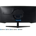 Miniatyrbild 8 av 9: Böjd PC Gamer-skärm - SAMSUNG - ODYSSEY G5 - G55T C34G55TWWP - 34'' UWQHD - VA-panel - 1 ms - 165Hz - HDMI / DisplayPort / USB