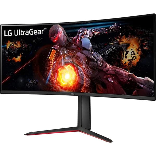 34'' VA-skärm, 3440 x 1440, 160 Hz, HDR10, 3000 cd/m², 21/9, 5 ms. Svart, Röd