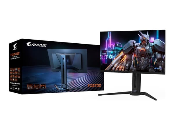 AORUS FO27Q2 - OLED-skjerm - 27" (26.5" synlig) - 2560 x 1440 QHD @ 240 Hz - 1000 cd/m² - 1500000:1 - DisplayHDR 400 True Black - 0.03 ms - 2xHDMI, D
