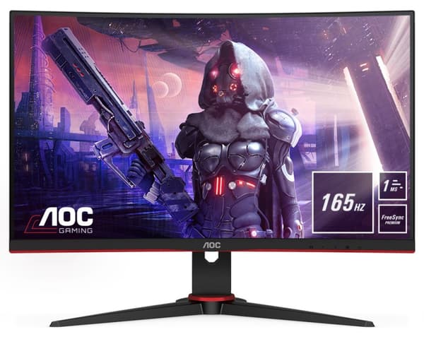 AOC C24G2AE/BK datorskärm 59,9 cm (23,6") 1920 x 1080 pixlar Full HD LED Svart, Röd Svart, Röd