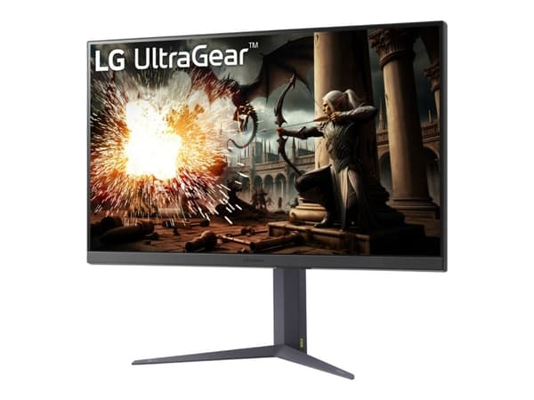 LG UltraGear 32GS75QX-B - LED-skjerm - gaming - 32" (31.5" synlig) - 2560 x 1440 QHD @ 180 Hz - IPS - 400 cd/m² - 1200:1 - DisplayHDR 400 - 1 ms - 2x