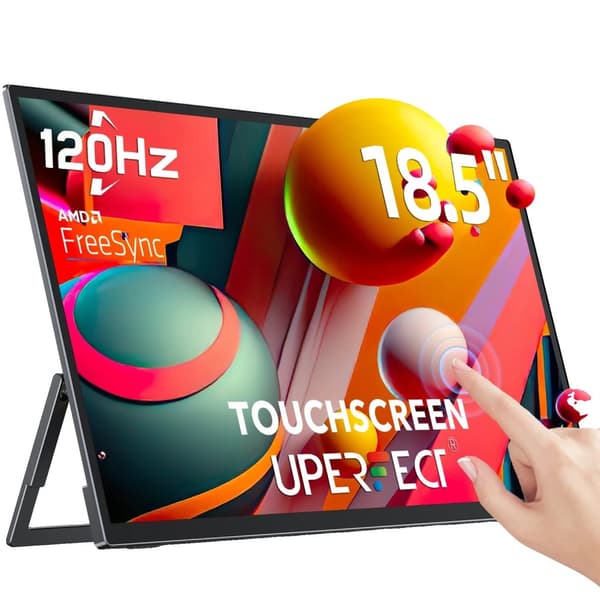 120Hz kosketusnäyttöinen kannettava näyttö, 18,5 tuuman IPS-näyttö, HDR400 ja AMD FreeSync,Kosketusnäyttö, EU-pistoke