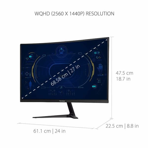 Näyttö ViewSonic VX2718-2KPC-MHD 27" LED Kaareva 165 Hz VA Flicker free