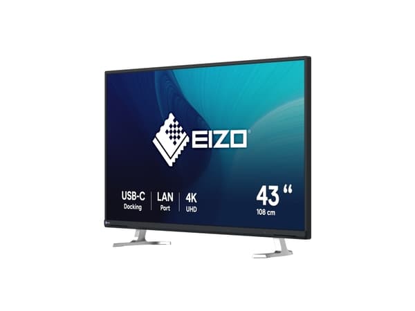 EIZO FlexScan EV4340X-BK - LED-skjerm - 42.5" - 3840 x 2160 4K @ 61 Hz - IPS - 350 cd/m² - 1000:1 - 5 ms - 2xHDMI, DisplayPort, USB-C - høyttalere -