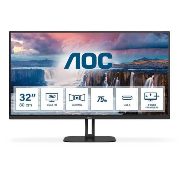 AOC Q32V5CE/BK 32" 2560 x 1440 Quad HD-skärm