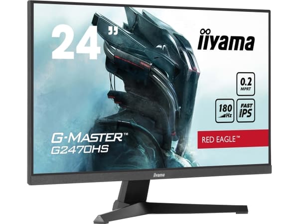 iiyama G-MASTER Red Eagle G2470HS-B1 - LED-skärm - spel - 24" (23.8" visbar) - 1920 x 1080 Full HD (1080p) @ 180 Hz - Fast IPS - 300 cd/m² - 1000:1 -
