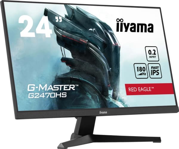 iiyama G-MASTER Red Eagle G2470HS-B1 - LED-skärm - spel - 24" (23.8" visbar) - 1920 x 1080 Full HD (1080p) @ 180 Hz - Fast IPS - 300 cd/m² - 1000:1 -