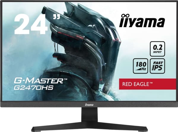 iiyama G-MASTER Red Eagle G2470HS-B1 - LED-skärm - spel - 24" (23.8" visbar) - 1920 x 1080 Full HD (1080p) @ 180 Hz - Fast IPS - 300 cd/m² - 1000:1 -