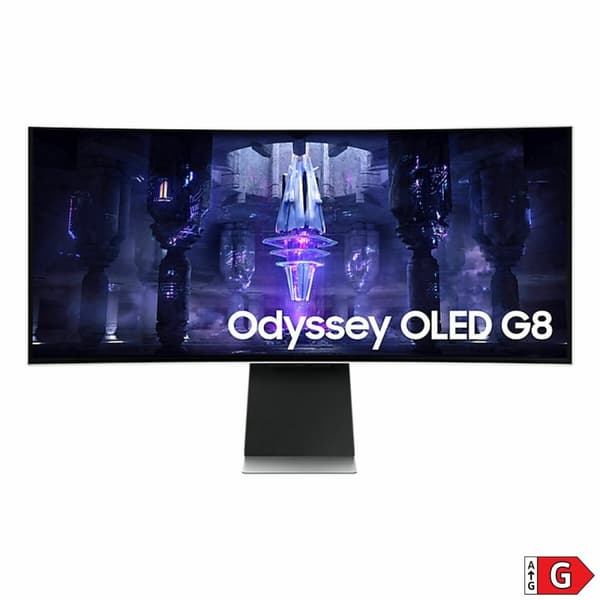 Samsung Odyssey Neo G8 LS34BG850SUXEN computerskærm 86,4 cm (34") 3440 x 1440 pixel UltraWide Quad HD OLED Sølv