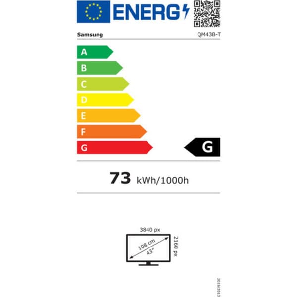 Skjerm Samsung QM43B-T 4K Ultra HD 43"