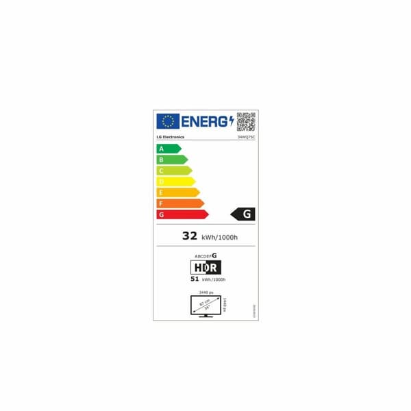 LG 34WQ75C-B PC-skjerm 86,4 cm (34") 3440 x 1440 piksler Quad HD LCD Sort