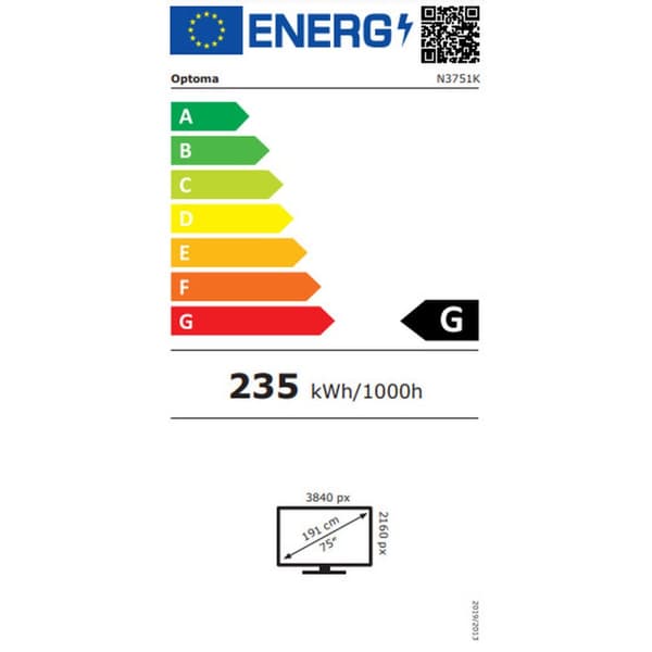 Näyttö Optoma N3751K 4K Ultra HD 75"