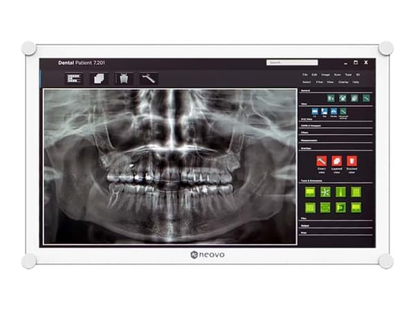 Monitor 21.5 inches DR-2202 IPS NeoV GLASS 9H IP65* DICOM 500CD/M2 1000:1 5MS DP HDMI VGA USB SPEAKERS WHITE