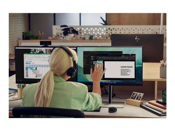 HP E24t G5 - E-Series - LED-skjerm - 23.8" - berøringsskjerm - 1920 x 1080 Full HD (1080p) @ 75 Hz - IPS - 300 cd/m² - 1000:1 - 5 ms - HDMI, DisplayP