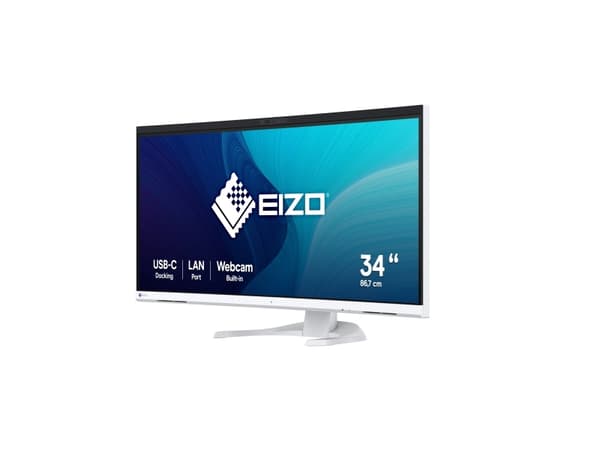 EIZO FlexScan EV3450XC-WT - Med FlexStand - LED-skärm - böjd - 34" (34.1" visbar) - 3440 x 1440 UWQHD - IPS - 300 cd/m² - 1000:1 - 5 ms - 2xHDMI, Dis