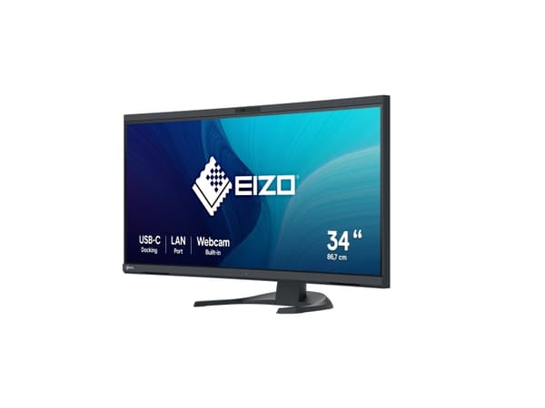 EIZO FlexScan EV3450XC-BK - Med FlexStand - LED-skjerm - kurvet - 34" (34.1" synlig) - 3440 x 1440 UWQHD - IPS - 300 cd/m² - 1000:1 - 5 ms - 2xHDMI,