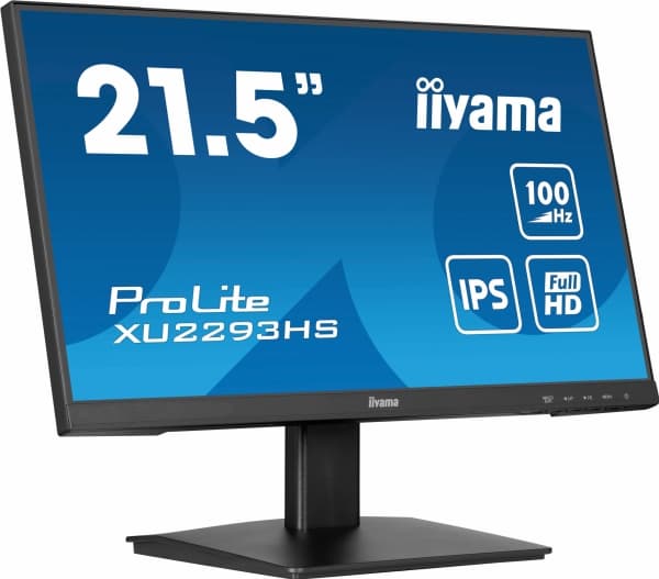 iiyama ProLite XU2293HS-B6 - LED-skjerm - 22" (21.5" synlig) - 1920 x 1080 Full HD (1080p) @ 100 Hz - IPS - 300 cd/m² - 1000:1 - 1 ms - HDMI, Display