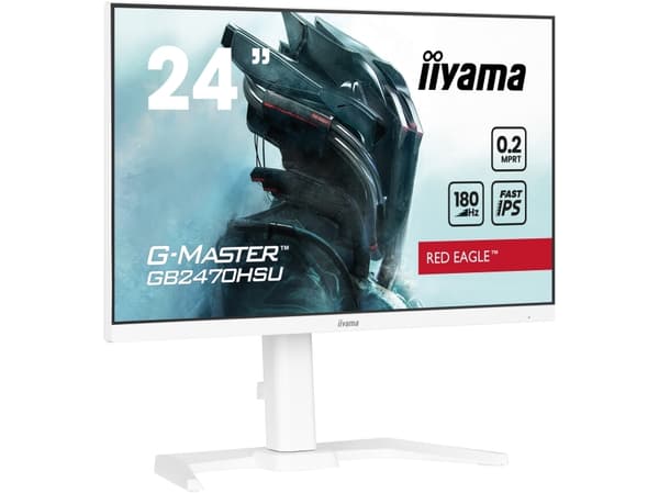 iiyama G-MASTER Red Eagle GB2470HSU-W6 - LED-skärm - spel - 24" (23.8" visbar) - 1920 x 1080 Full HD (1080p) @ 180 Hz - Fast IPS - 300 cd/m² - 1000:1