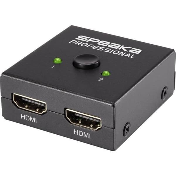 HDMI Switch - SpeaKa Professional - SP-7141056 - 2 portar - 3840 x 2160 pixlar - Svart