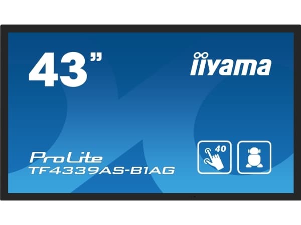 iiyama ProLite TF4339AS-B1AG - 43" Diagonalklasse (42.5" synlig) LED-bakgrunnsbelyst LCD-skjerm - intelligent skilting - med innbygd mediespiller og