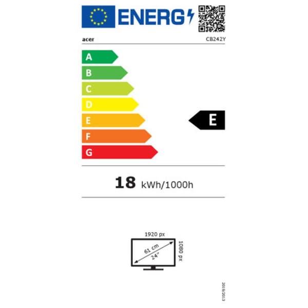 Skærm Acer CB242YEBMIPRX Full HD 23,8" 100 Hz