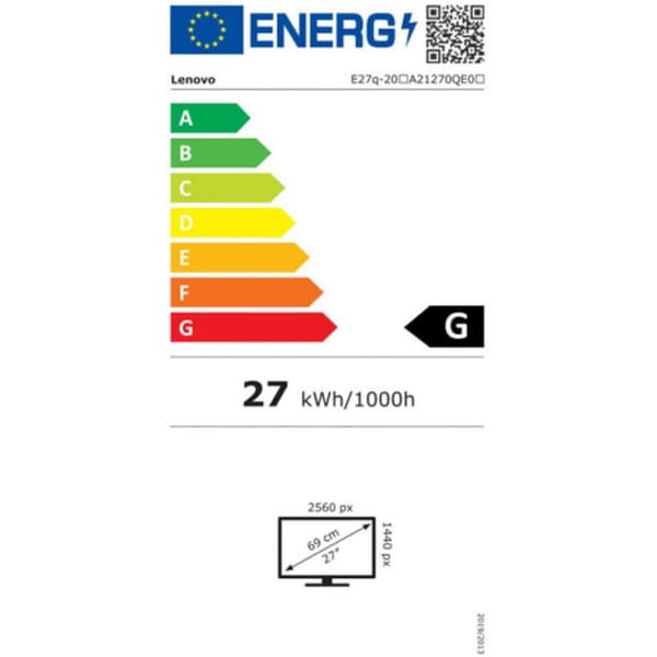 Näyttö Lenovo 62D0GAT1EU 27" LED IPS 75 Hz 50-60  Hz