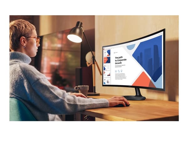 Samsung S27D360GAU - S36GD Series - LED-skjerm - kurvet - 27" - 1920 x 1080 Full HD (1080p) @ 100 Hz - VA - 250 cd/m² - 3000:1 - 4 ms - HDMI, VGA - s