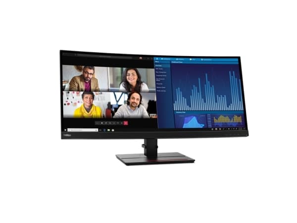 Lenovo ThinkVision P34w-20 - LED-skjerm - kurvet - 34.14" - 3440 x 1440 UWQHD @ 60 Hz - IPS - 300 cd/m² - 1000:1 - 4 ms - 2xHDMI, DisplayPort, USB-C