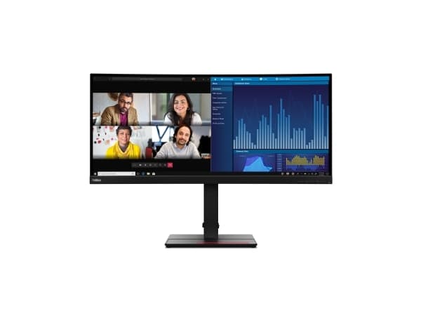 Lenovo ThinkVision P34w-20 - LED-skjerm - kurvet - 34.14" - 3440 x 1440 UWQHD @ 60 Hz - IPS - 300 cd/m² - 1000:1 - 4 ms - 2xHDMI, DisplayPort, USB-C