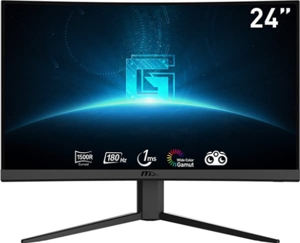MSI G24C4 E2 - LED-skjerm - gaming - kurvet - 24" (23.6" synlig) - 1920 x 1080 Full HD (1080p) @ 170 Hz - VA - 250 cd/m² - 3000:1 - 1 ms - 2xHDMI, Di