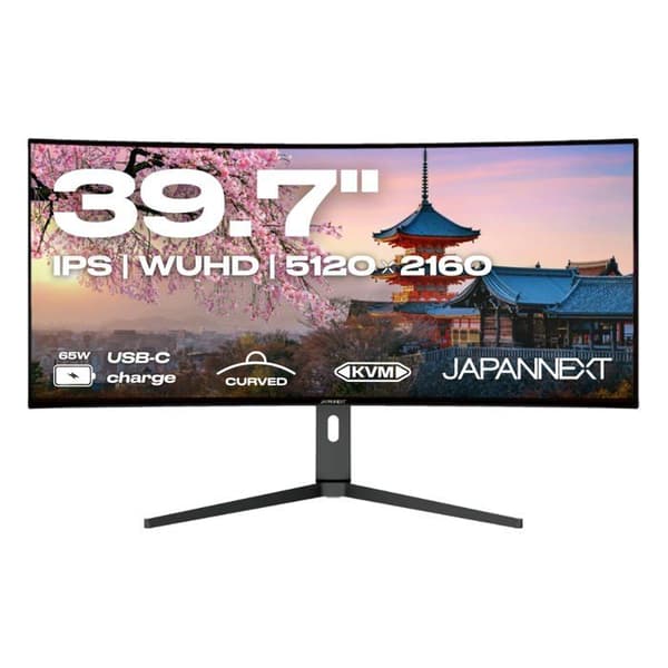 Böjd skärm - JAPANNEXT - WUHD 5K2K (5120x2160) - IPS - FreeSync - 60Hz Svart