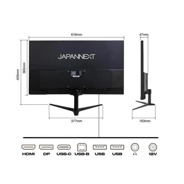 PC-skärm - JAPANNEXT - 27" WQHD - IPS - 60Hz - USB-C 65W