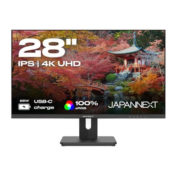PC-skärm - JAPANNEXT - 28" - UHD 4K - IPS-panel - USB-C 65W