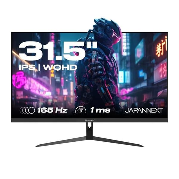 Spelskärm - JAPANNEXT - 31,5 tum - WQHD (2560x1440) - 165Hz - 1ms - AMD FreeSync-kompatibel