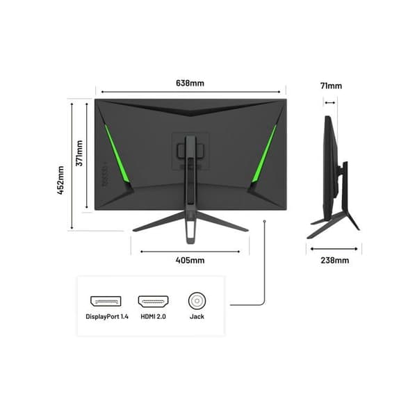 Spelskärm - JAPANNEXT - 28" - UHD 4K - 144Hz - 1ms - AMD FreeSync