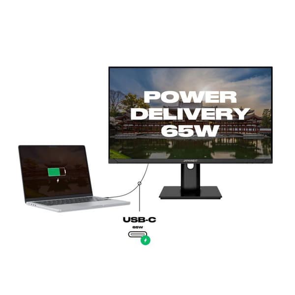 Office PC-skärm | 23,8" | FULL HD | USB-C (+ 65W laddning)