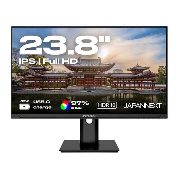 Office PC-skärm | 23,8" | FULL HD | USB-C (+ 65W laddning)
