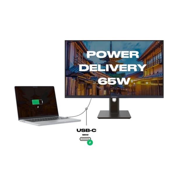 Office PC-skärm | 27" | FULL HD | USB-C (+ 65W laddning)