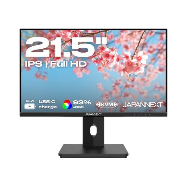 Office PC-skärm | 21,5" | FULL HD | USB-C (+ 65W laddning)