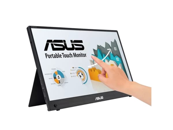ASUS ZenScreen Touch MB16AMTR - LED-skärm - 15.6" - bärbar - pekskärm - 1920 x 1080 Full HD (1080p) @ 60 Hz - IPS - 250 cd/m² - 700:1 - 5 ms - Mini H